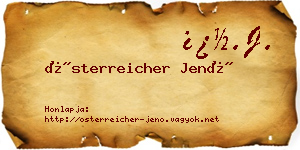 Österreicher Jenő névjegykártya