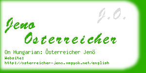 jeno osterreicher business card