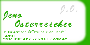 jeno osterreicher business card